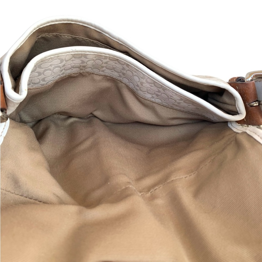 🌵Y2K Vintage Coach Soho Flap White/Tan Handbag Purse - Picture 8 of 12